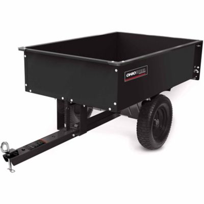 Ohio Steel Tow-Behind 12 cu. ft. Dump Cart, 1,000 lb. Capacity It fits perfectly behind our ATV as well as my mower