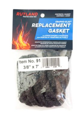 Rutland Grapho-Glas Replacement Stove Gasket, Rope, 7 ft. x 3/8 in.