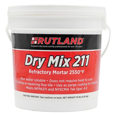 Rutland Dry Mix 211 Refractory Mortar, 10 lb. Tub