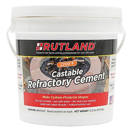 Rutland Castable Refractory Cement, 12-1/2 lb. Tub