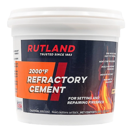 Rutland Refractory Cement, 64 oz. Tub