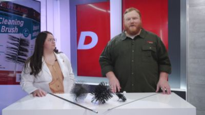 Image showing  10 in. Round Wire Chimney Cleaning Brush, 1/4 in. NPT