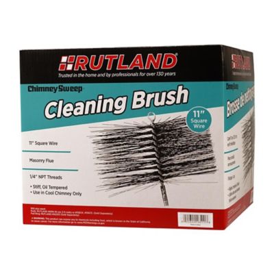 Rutland 11 in. Square Wire Chimney Cleaning Brush, 1/4 in. NPT