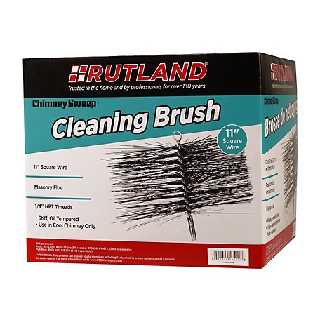 Rutland 11 in. Square Wire Chimney Cleaning Brush, 1/4 in. NPT