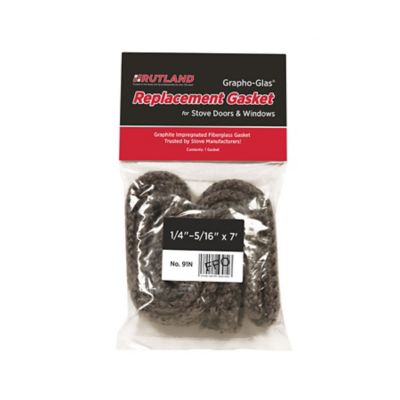 Rutland Grapho-Glas Replacement Stove Gasket, 7 ft. x 1/4-5/16 in., Rope