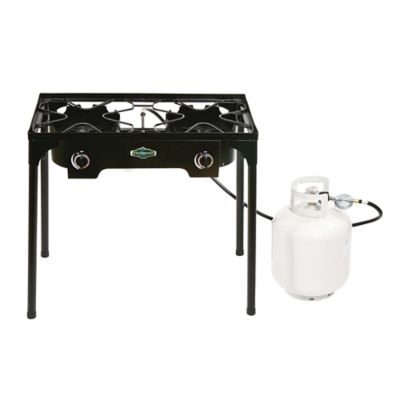Stansport 2-Burner Outdoor Propane Camp Stove with Stand
