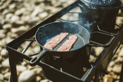 Image showing 8 th Stansport 2-Burner Propane Gas Outdoor Camp Stove with Stand, 35,000 BTUs