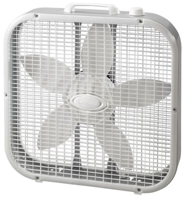 Lasko 20 in. Premium Box Fan with Energy Efficient Design and Carrying Handle, 3 Speeds