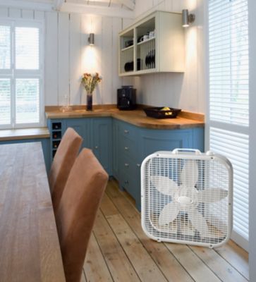 Image showing  20 in. 3-Speed Indoor Premium Box Fan with Energy Efficient Design and Carrying Handle, 1,820 CFM