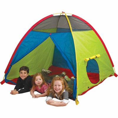 Image showing  Super Duper 4 Kid Play Tent, Blue/Green/Red/Yellow, 58 in. L x 58 in. W x 46 in. H