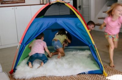Image showing  Super Duper 4 Kid Play Tent, Blue/Green/Red/Yellow, 58 in. L x 58 in. W x 46 in. H