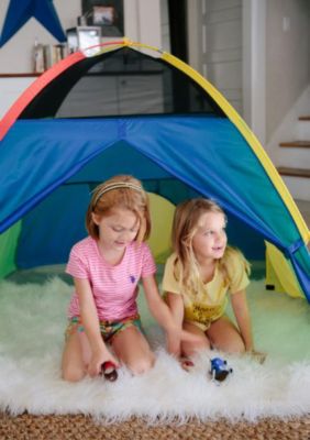 Image showing 14 th Pacific Play Tents Super Duper 4 Kid Play Tent, Blue/Green/Red/Yellow, 58 in. L x 58 in. W x 46 in. H