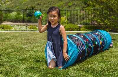 Image showing  6 ft. Galaxy Tunnel with Glow-in-the-Dark Stars, Blue, 6 ft. L x 19 in. W