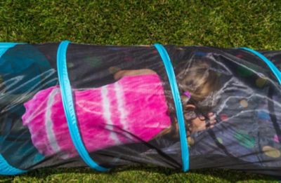 Image showing 6 th Pacific Play Tents 6 ft. Galaxy Tunnel with Glow-in-the-Dark Stars, Blue, 6 ft. L x 19 in. W