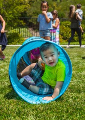 Image showing 9 th Pacific Play Tents 6 ft. Galaxy Tunnel with Glow-in-the-Dark Stars, Blue, 6 ft. L x 19 in. W