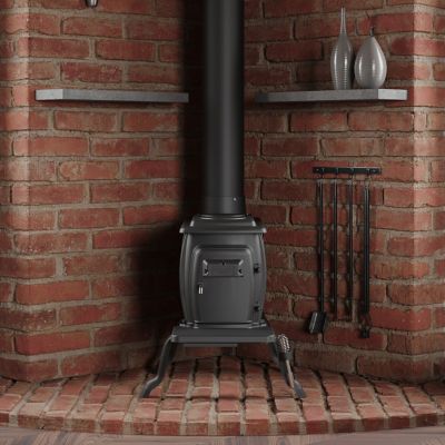 Image showing  Wood-Burning EPA Certified Small Cast-Iron Stove, 900 sq. ft., 54,000 BTU