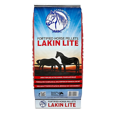 Lakin Milling Lite Fortified Pellet Horse Feed, 80 lb.