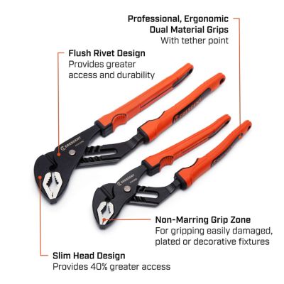 Image showing  V-Jaw Grip Zone Tongue and Groove Pliers, 2 pc.