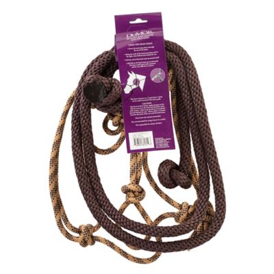 Image showing  Braided Rope Horse Halter with 7 ft. Poly Lead, Medium