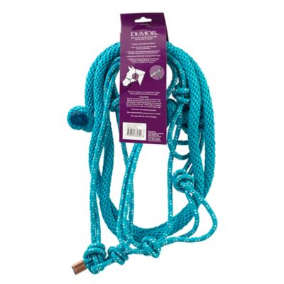 Image showing  Braided Rope Horse Halter with 7 ft. Poly Lead, Medium
