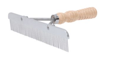 Weaver Livestock Blunt Tooth Livestock Comb with Wood Handle and Stainless Steel Blade