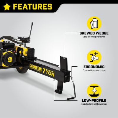 Image showing  7-Ton Gas-Powered Horizontal Compact Log Splitter with Auto Return
