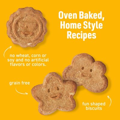 Image showing  Wag More Bark Less Grain-Free Oven Baked Peanut Butter and Apple Flavor Dog Biscuit Treats, 16 oz.