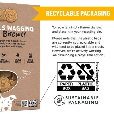 Image showing 5 th Cloud Star Wag More Bark Less Grain-Free Oven Baked Peanut Butter and Apple Flavor Dog Biscuit Treats, 16 oz.