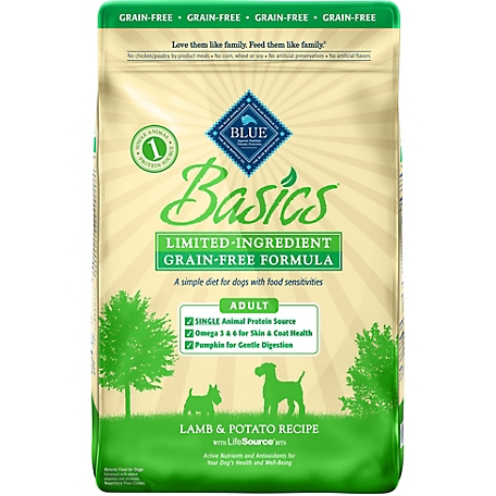 Blue Buffalo Basics Adult Grain-Free Limited Ingredient Lamb and Potato Recipe Dry Dog Food