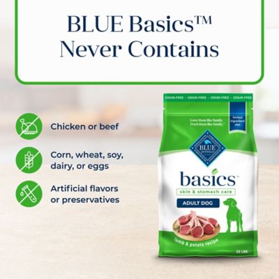 Image showing 5 th Blue Buffalo Basics Adult Grain-Free Limited Ingredient Lamb and Potato Recipe Dry Dog Food
