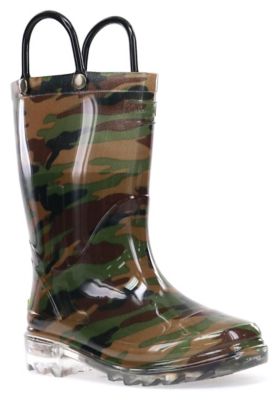 Western Chief Unisex Little Kid Camo Lighted Rain Boots