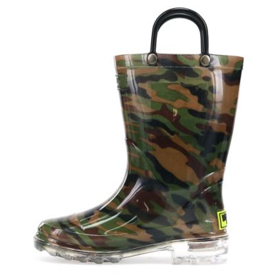 Image showing 4 th Western Chief Kid's Camo Lighted Rain Boots