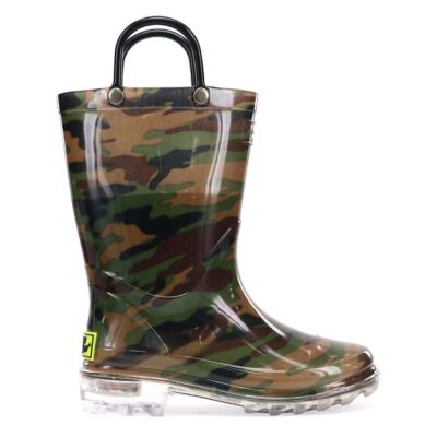 Image showing 6 th Western Chief Kid's Camo Lighted Rain Boots