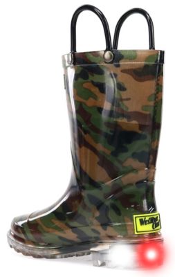 Image showing 7 th Western Chief Kid's Camo Lighted Rain Boots