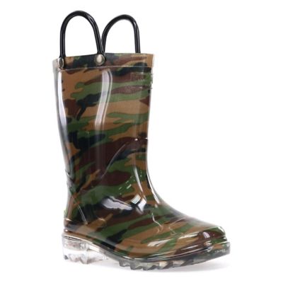 Western Chief Kid's Camo Lighted Rain Boots