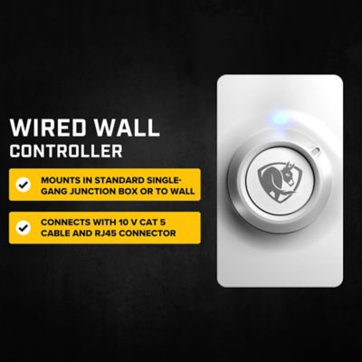 Image showing  12 ft. Variable Speed Indoor Shop Ceiling Fan with Wall Control