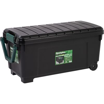 Remington WEATHERTIGHT 169 qt. Heavy-Duty Rolling Storage Tote, 42.25 gal., Black