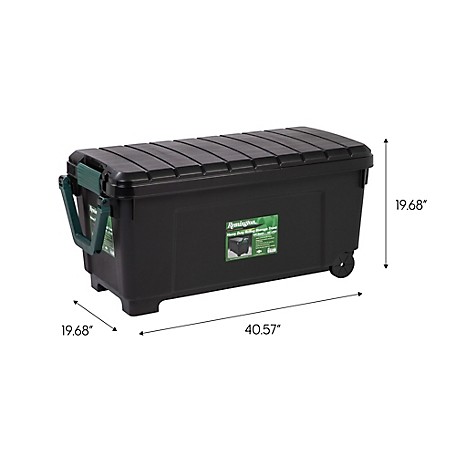 Remington WEATHERTIGHT 169 qt. Heavy-Duty Rolling Storage Tote, 42.25 gal.,  Black at Tractor Supply Co.