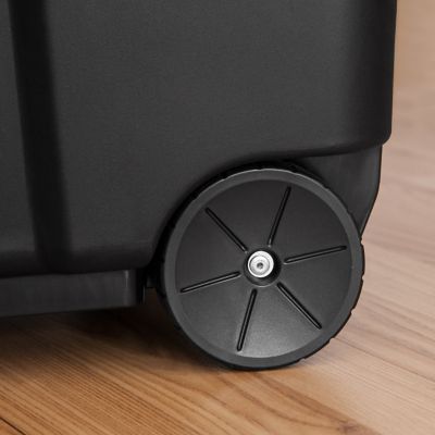 Image showing  169 qt. Heavy-Duty Rolling Storage Tote, Black