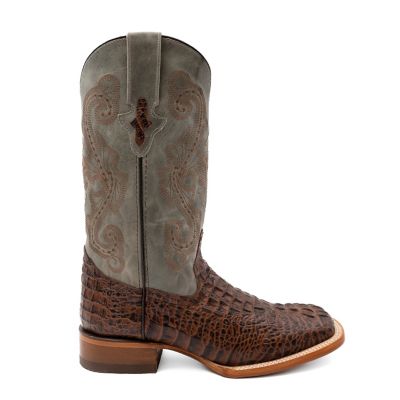 Image showing 4 th Ferrini Men's Caiman Crocodile Print Cowboy Boots