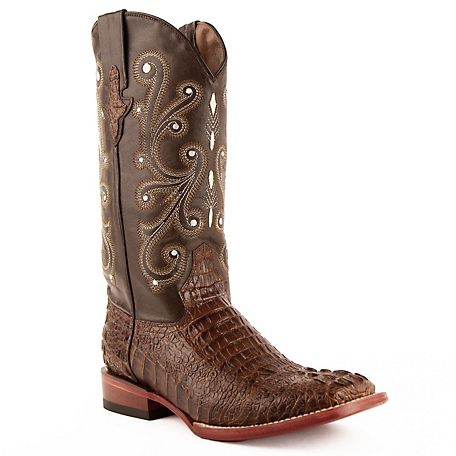 Ferrini Men's Caiman Crocodile Print Cowboy Boots
