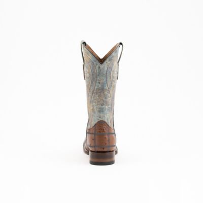 Image showing  Ostrich Patchwork Western Cowboy Boots