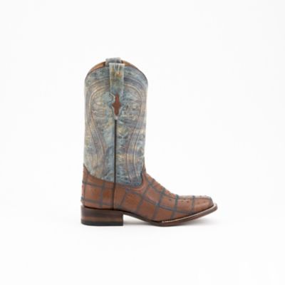 Image showing  Ostrich Patchwork Western Cowboy Boots