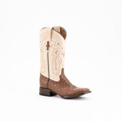 Ferrini Full Quill Ostrich Western Cowboy Boots, Kango