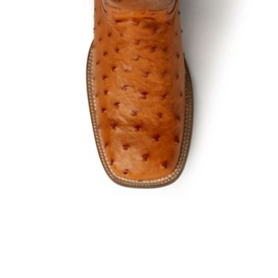 Image showing  Men's Full Quill Ostrich Western Cowboy Boots, Cognac