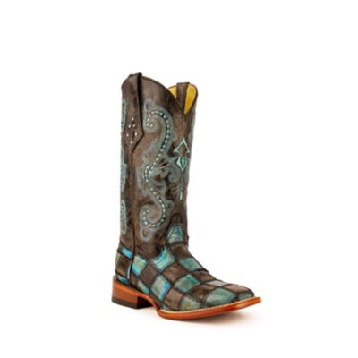 Ferrini Women's Patchwork S-Toe Western Cowboy Boots