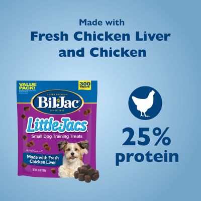 Image showing  Little Jacs Chicken Liver Small Dog Training Treats, 10 oz.