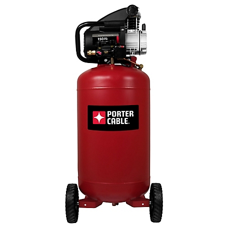PORTER-CABLE 1.5 HP 24 gal. Portable Air Compressor, 8 in. Solid Rubber  Never Go Flat Wheels at Tractor Supply Co.