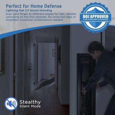 Image showing 5 th Barska 4 Long Gun 1.83 cu. ft. Biometric Lock Gun Safe, Black