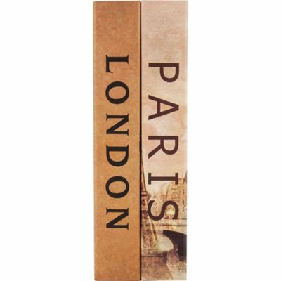 Image showing  Paris and London Dual Book Lock Box with Key Lock